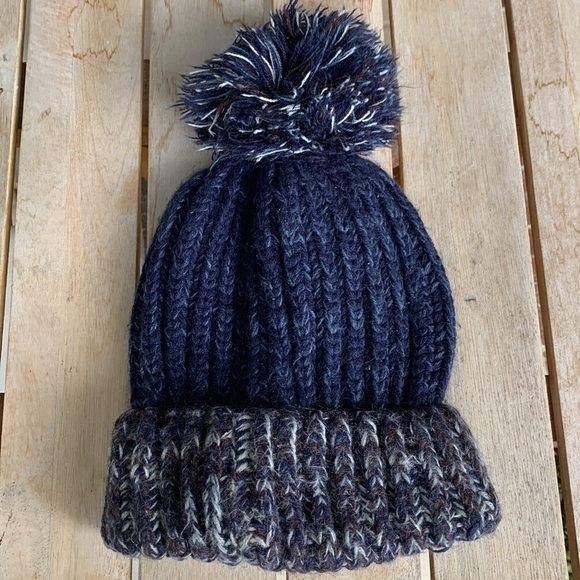SOONER STATE FRONTIER STRIP Yarn Knit Blue Beanie Hat - Picture 6 of 6